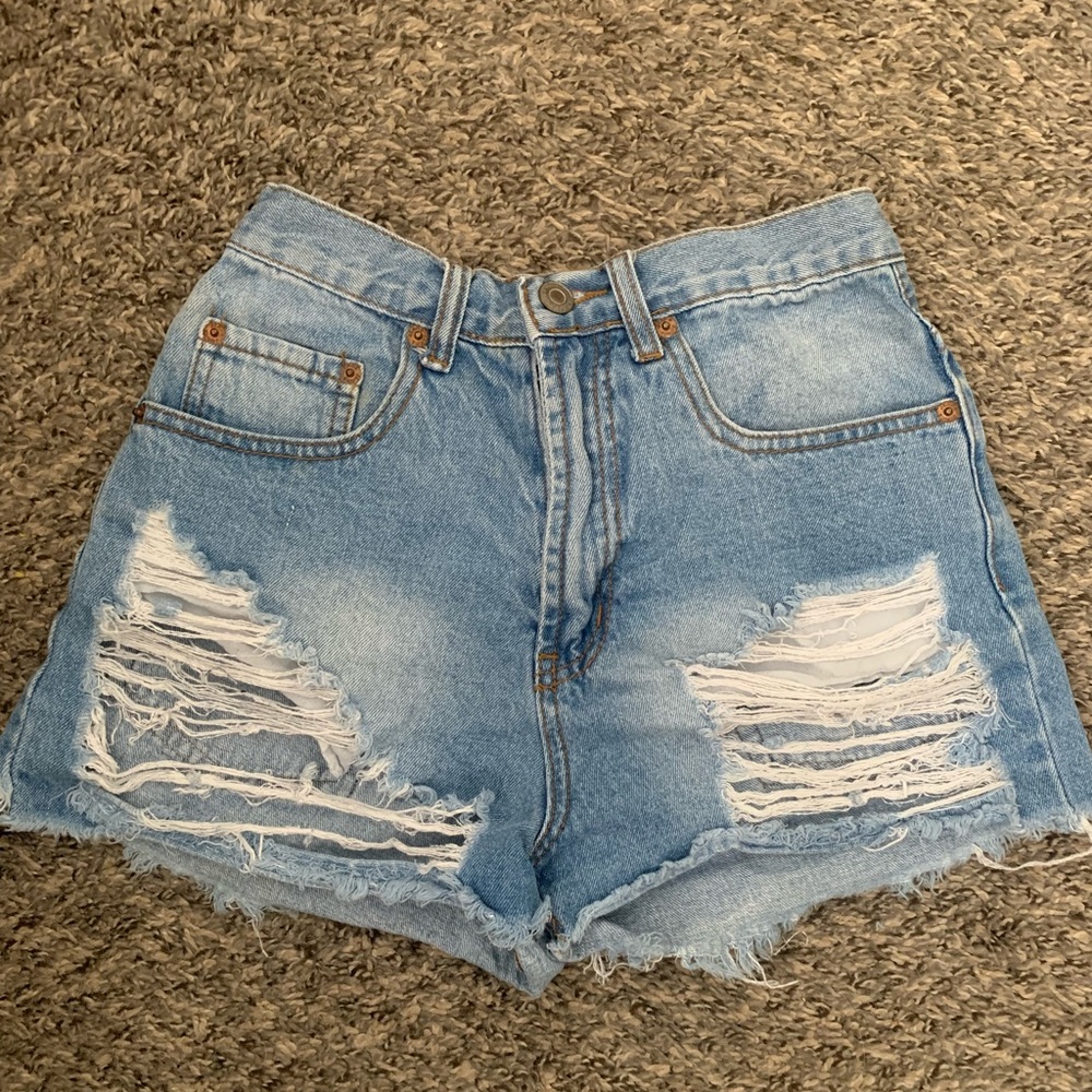 High waist  denim shorts